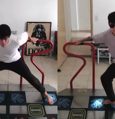 Masteva começou a postar jogando musicas curiosas no Pump It Up! há cerca de um mês e já reúne mais de 37 mil seguidores no Instagram Foto: Reprodução/Instagram/@masteva