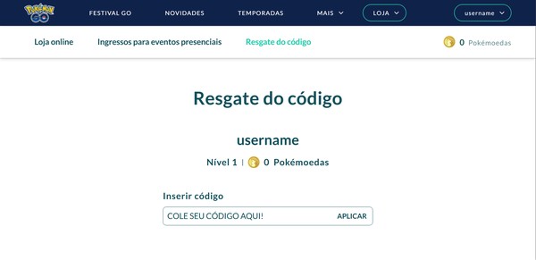 Códigos de Pokémon GO para resgatar em outubro de 2026