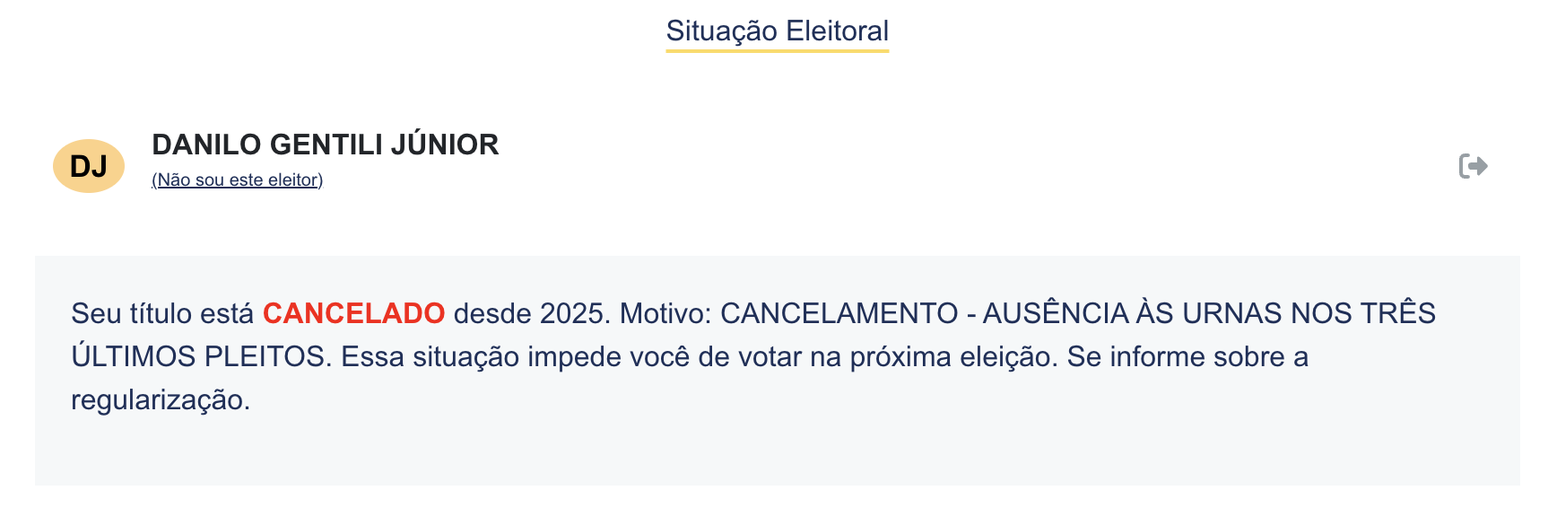 Danilo Gentili está com título de eleitor cancelado