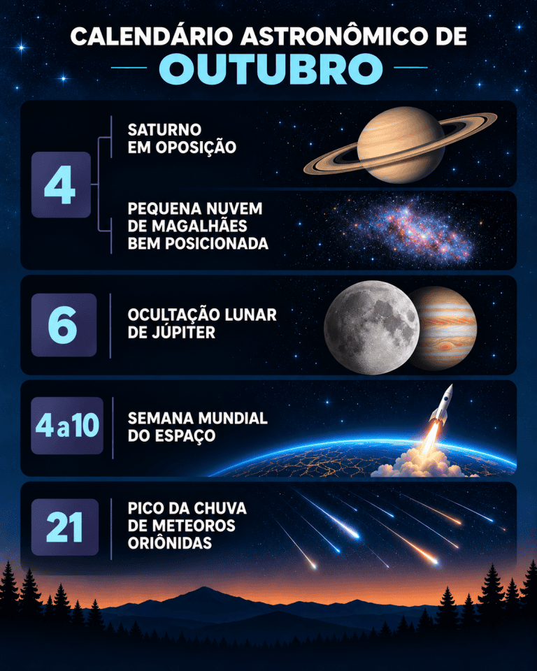 Semana do Espaço e chuva de meteoros: confira o calendário astronômico de outubro