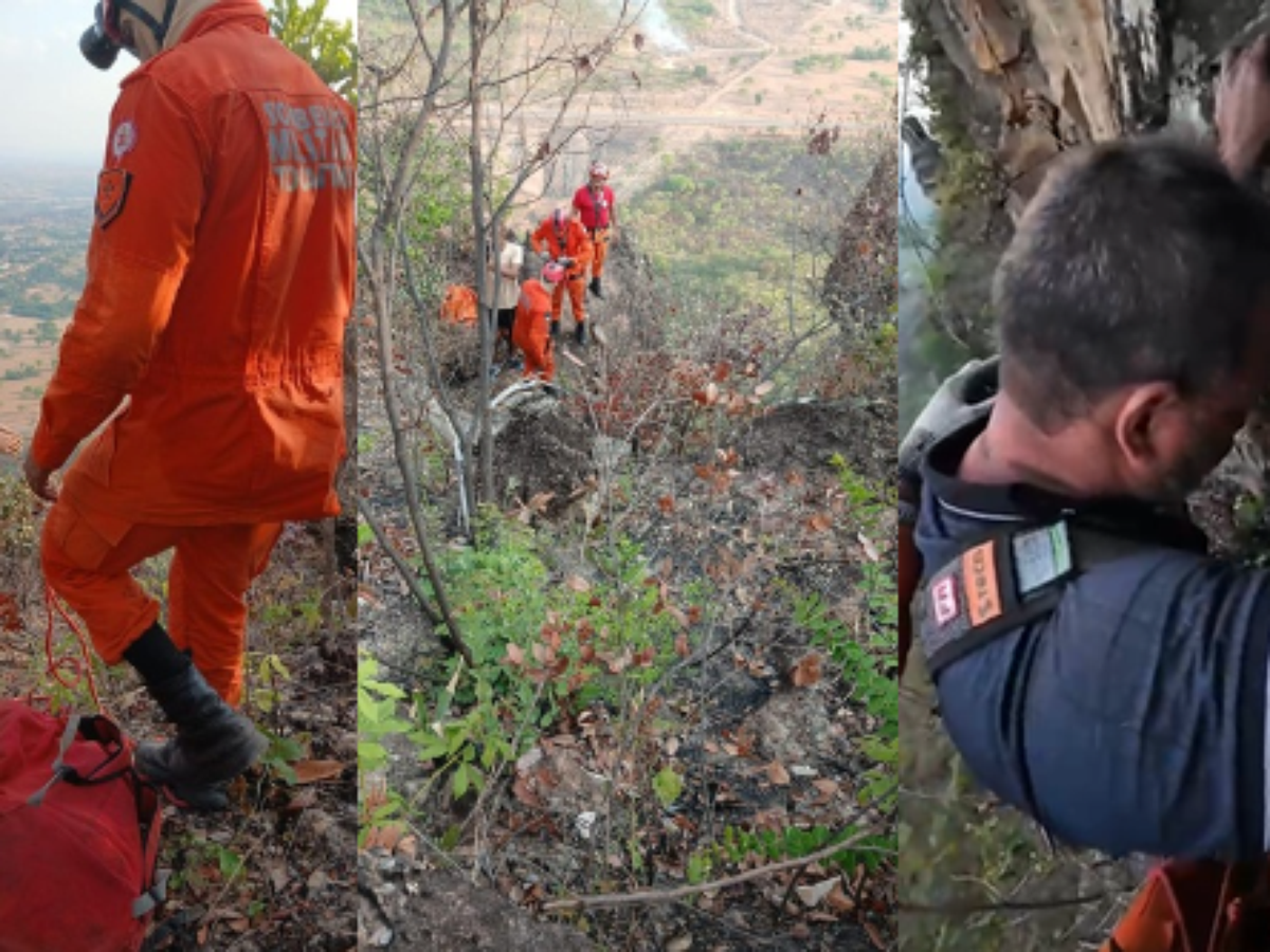 Homem de 50 anos cai ao fazer selfie e fica mais de 11 horas preso à beira de precipício no Tocantins