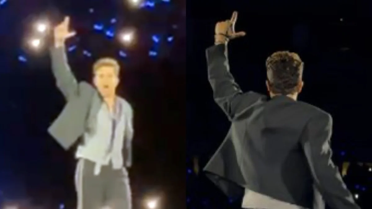 Luan Santana faz gesto com a mão em show e fãs falam em apoio a Lula