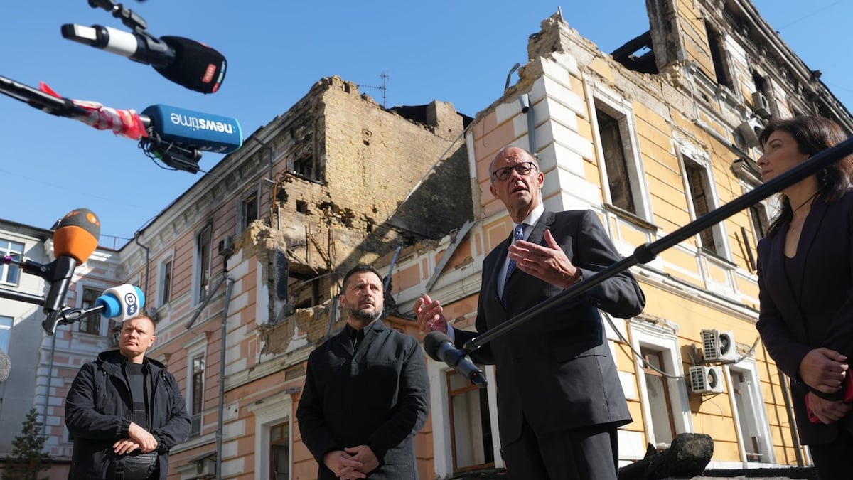 Germany’s Merz announces new aid for Ukraine in Kyiv as Russia steps up attacks