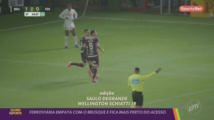 Ferroviária empata com Brusque e fica perto do acesso para Série B
