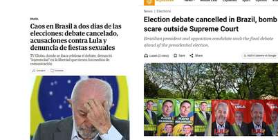 Veículos citaram que emissora cancelou debate por “interferência na liberdade” e “insegurança jurídica” após decisões do TSE e STF Foto: Reprodução