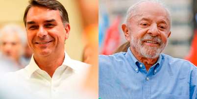 Os candidatos Fl&aacute;vio Bolsonaro (PL) e Luiz In&aacute;cio Lula da Silva (PT). Fotos: Vittor Sales/Divulga&ccedil;&atilde;o Campanha Fl&aacute;vio Bolsonaro e Ricardo Stuckert Foto: Vittor Sales/Divulga&ccedil;&atilde;o Campan / Estad&atilde;o