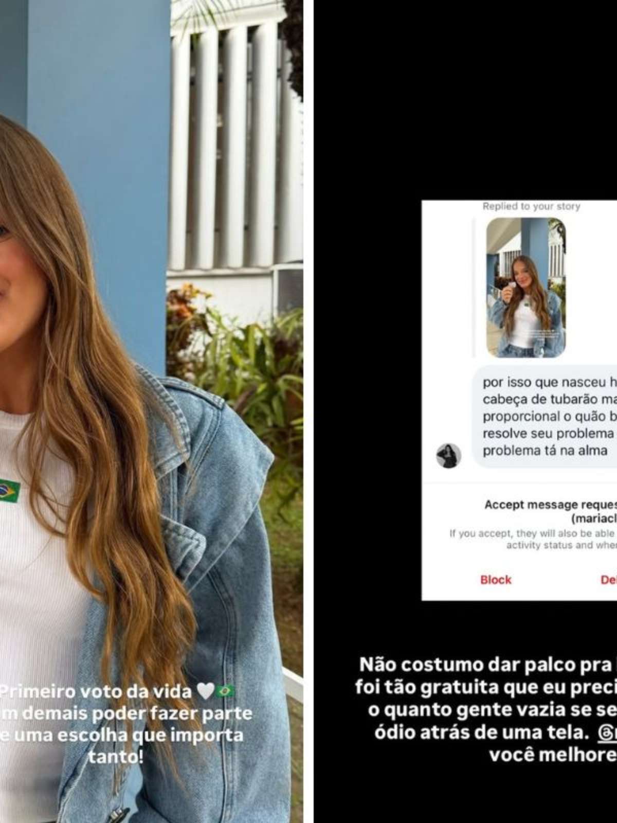 Rafa Justus reage a ataque após posar com comprovante de voto: 'É assustador'