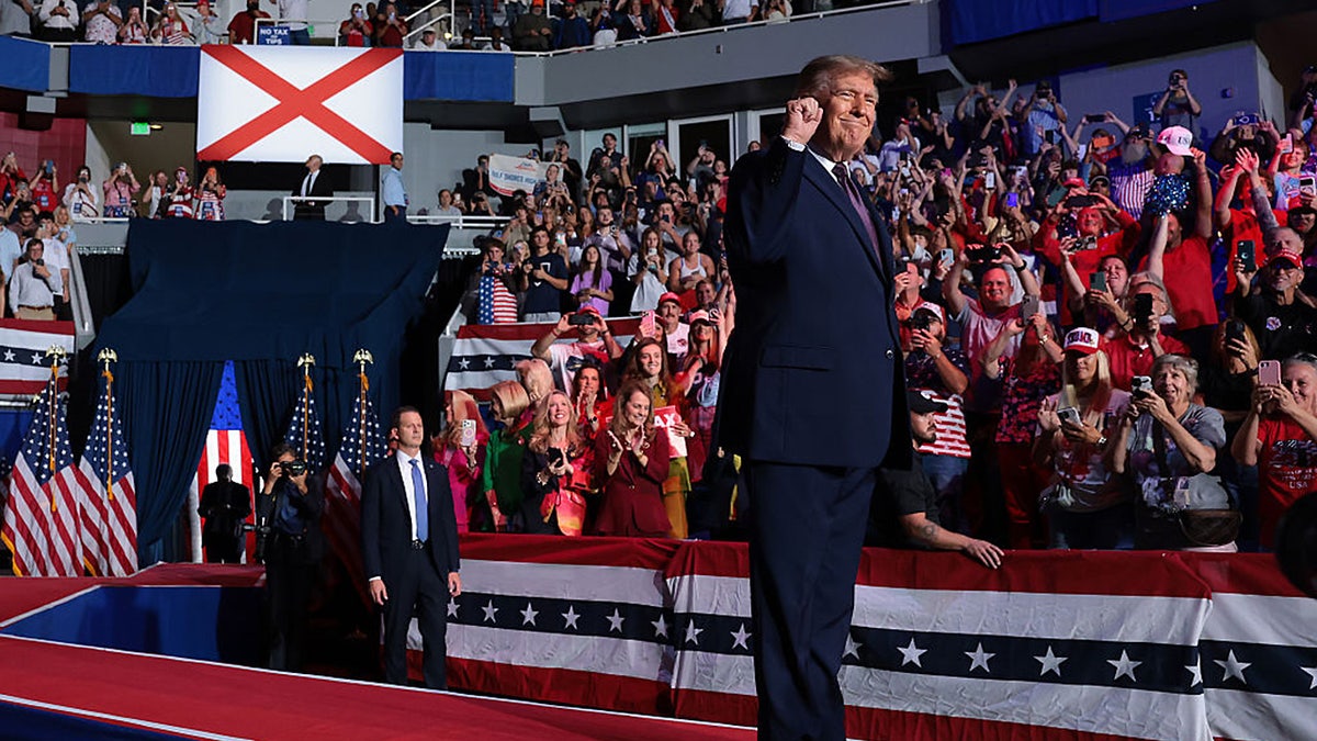 President Donald Trump speaks at a campaign rally in Mobile, Ala., Friday, Oct. 2. 2026.